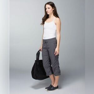 NWT Lululemon Studio Dance Crop Pants Sz4. Dark Grey (Soot Light) NEW WITH TAGS!